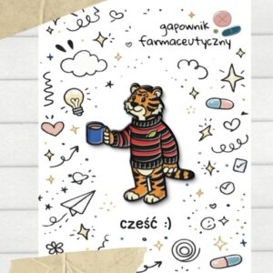 Przypinka - Tygrysek z kawą